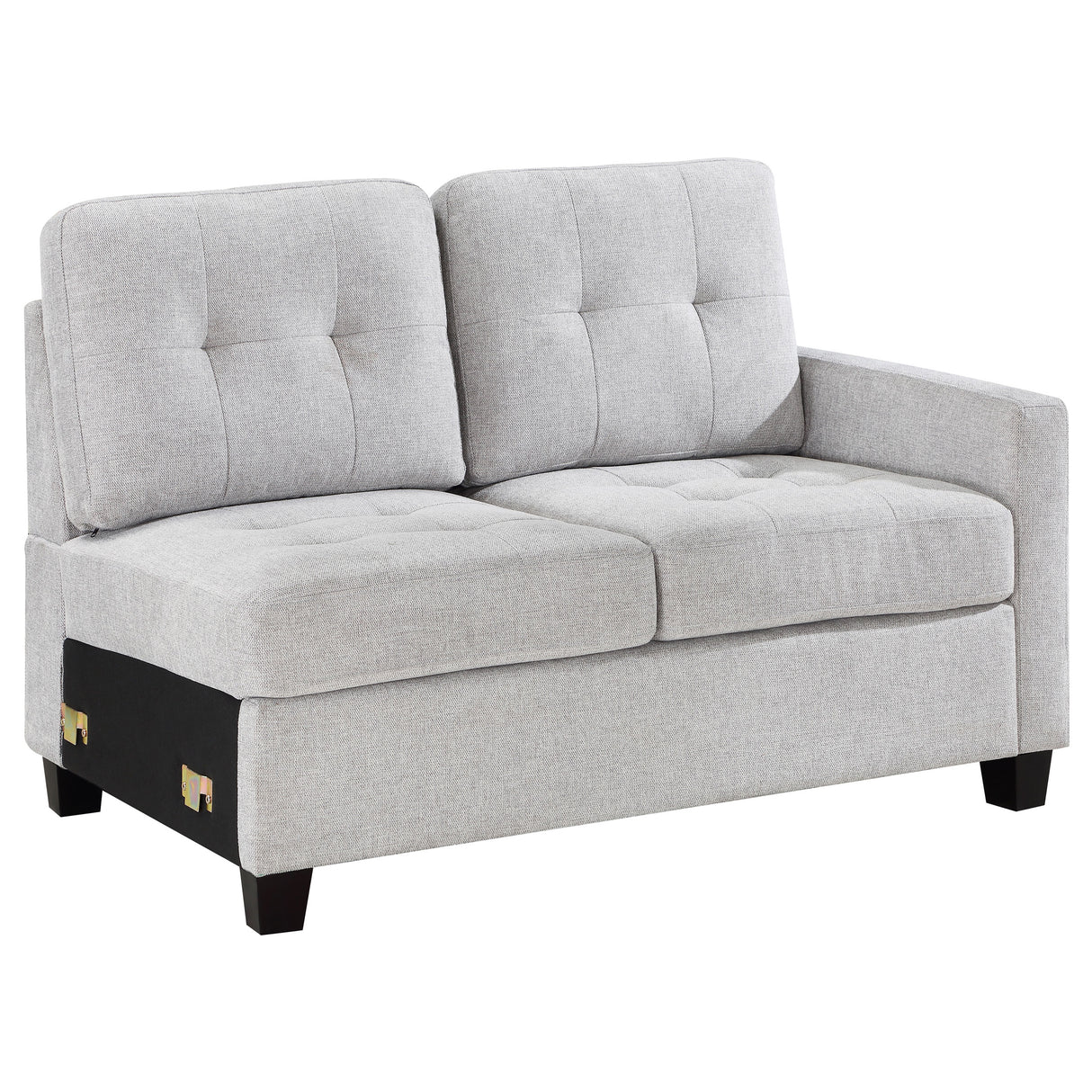 Furniture City Houma - Coaster - Georgina Upholstered RAF Chair Steel Beige - 551708RAF