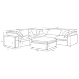 Raleigh 6-piece Boucle Upholstered Modular Sectional Ivory