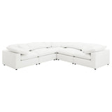 Raleigh 5-piece Boucle Upholstered Modular Sectional Ivory