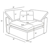 Raleigh 5-piece Boucle Upholstered Modular Sectional Ivory
