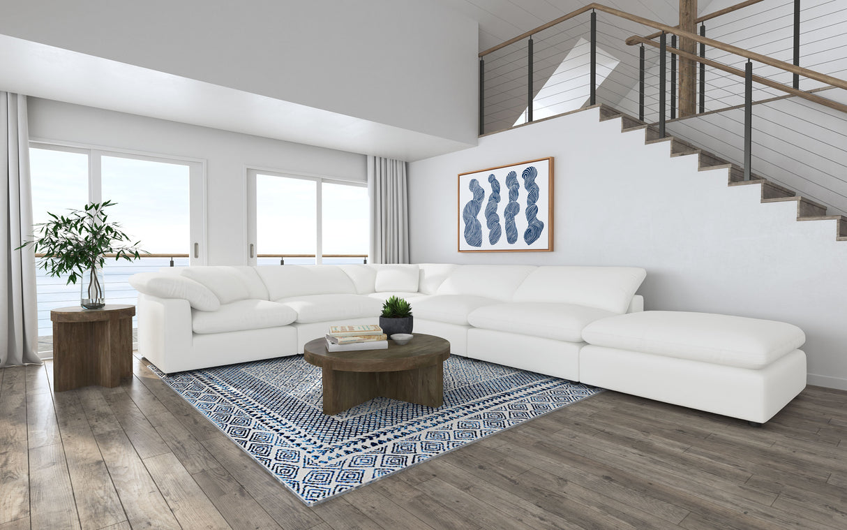 Furniture City Houma - Coaster - Raleigh 6-piece Boucle Upholstered Modular Sectional Ivory - 551751-SET