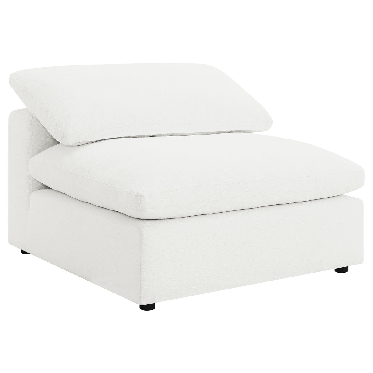 Furniture City Houma - Coaster - Raleigh Boucle Upholstered Armless Chair Ivory - 551751