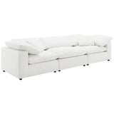 Raleigh Boucle Upholstered Armless Chair Ivory