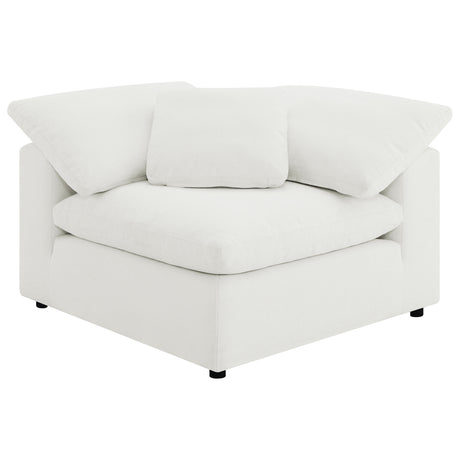 Furniture City Houma - Coaster - Raleigh Boucle Upholstered Corner Chair Ivory - 551752
