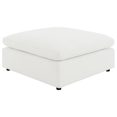 Furniture City Houma - Coaster - Raleigh Boucle Upholstered Ottoman Ivory - 551753