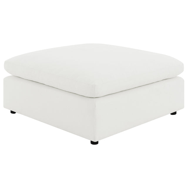 Furniture City Houma - Coaster - Raleigh Boucle Upholstered Ottoman Ivory - 551753