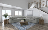 Furniture City Houma - Coaster - Raleigh 5-piece Boucle Upholstered Modular Sectional Grey - 551754-SETB