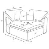 Raleigh 6-piece Boucle Upholstered Modular Sectional Grey