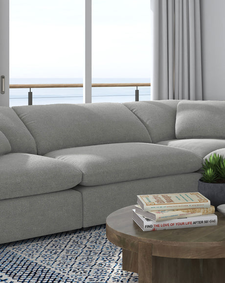 Raleigh Boucle Upholstered Armless Chair Grey