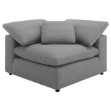 Furniture City Houma - Coaster - Raleigh Boucle Upholstered Corner Chair Grey - 551755