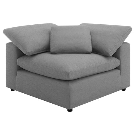 Furniture City Houma - Coaster - Raleigh Boucle Upholstered Corner Chair Grey - 551755