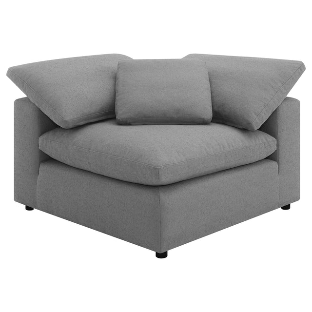 Furniture City Houma - Coaster - Raleigh Boucle Upholstered Corner Chair Grey - 551755