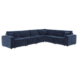 Atlantic 6-piece Upholstered Modular Sectional Sofa Blue