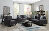 Furniture City Houma - Coaster - Watsonville 3-piece Upholstered Track Arm Sofa Set Grey - 552001-S3
