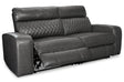 Furniture City Houma - Ashley Furniture - Samperstone 2-Piece Power Reclining Sectional Loveseat - 2-Piece Power Reclining Sectional Loveseat / Gray - 55203S5