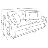 Christine 2-piece Upholstered Sloped Arm Sofa Set Beige