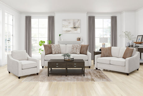 Furniture City Houma - Coaster - Christine 3-piece Upholstered Sloped Arm Sofa Set Beige - 552061-S3
