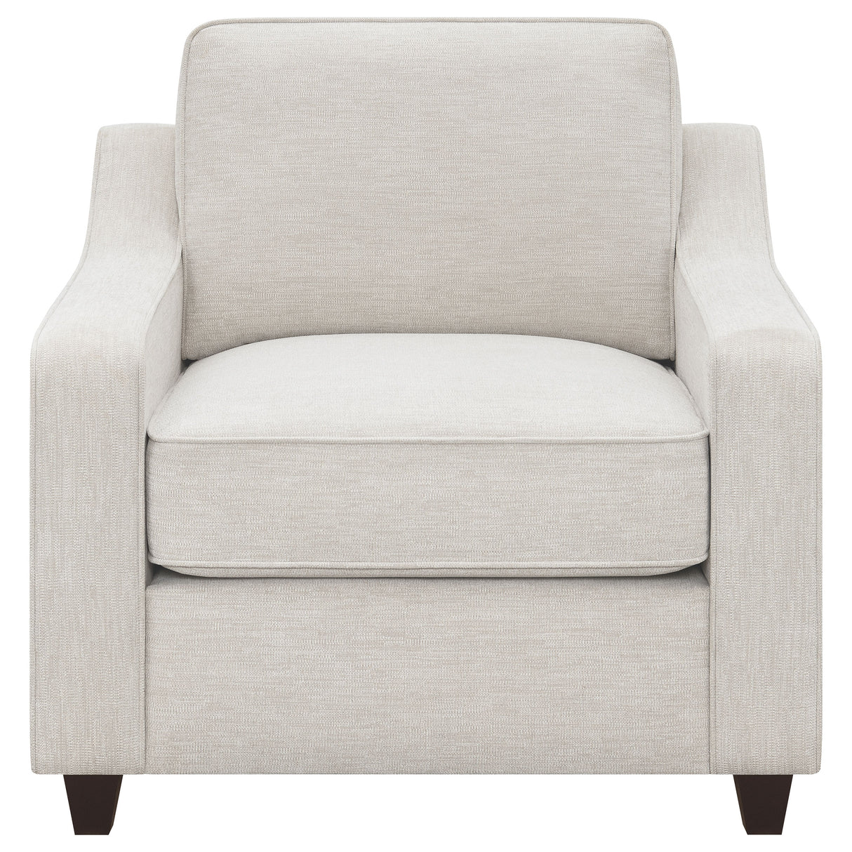 Christine 3-piece Upholstered Sloped Arm Sofa Set Beige