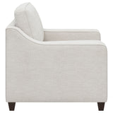 Christine 3-piece Upholstered Sloped Arm Sofa Set Beige