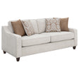 Furniture City Houma - Coaster - Christine Upholstered Sloped Arm Sofa Beige - 552061