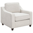 Furniture City Houma - Coaster - Christine Upholstered Sloped Arm Accent Chair Beige - 552063