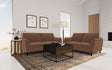Furniture City Houma - Coaster - Selma 2-piece Velvet Upholstered Crescent Arm Sofa Set Rust - 552101-S2