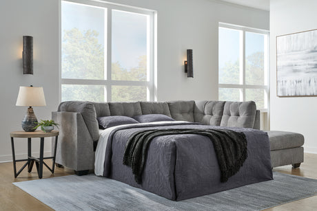 Furniture City Houma - Ashley Furniture - Marleton 2-Piece Sleeper Sectional with Chaise - RAF 2-Piece Sleeper Sectional with Chaise / Denim - 55303S3