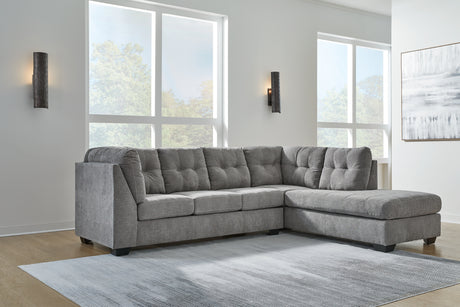 Furniture City Houma - Ashley Furniture - Marleton Sectional - RAF 2-Piece Sleeper Sectional with Chaise / Denim - 55303S3