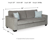 Altari - Queen Sofa Sleeper - Alloy