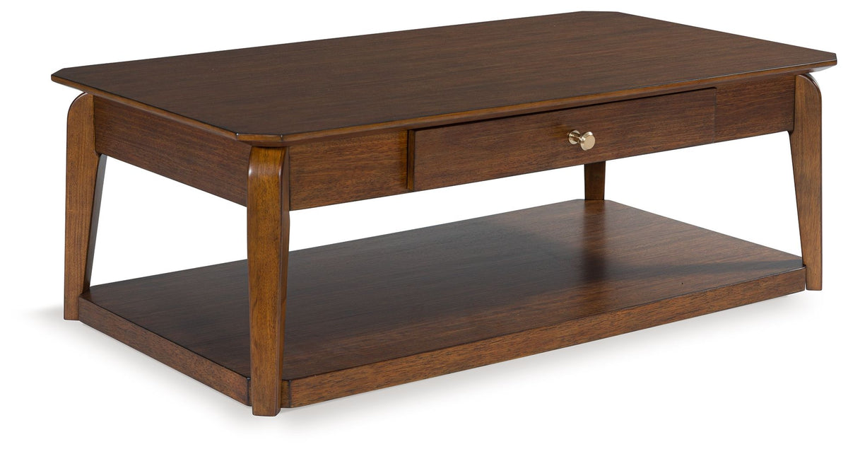 Trenmour - Rectangular Cocktail Table - Medium Brown