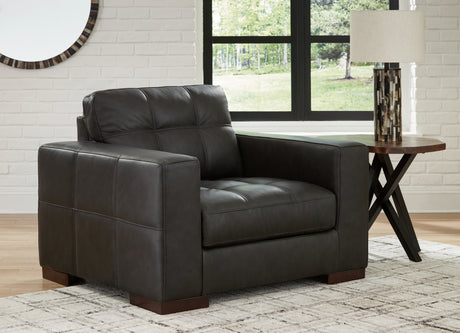 Furniture City Houma - Ashley Furniture - Luigi Oversized Chair - Chair and a Half / Thunder - 5650623
