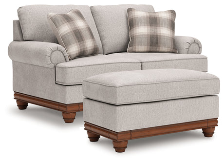 Furniture City Houma - Ashley Furniture - Clearbrooke Loveseat and Ottoman - Loveseat and Ottoman - PC56803U1