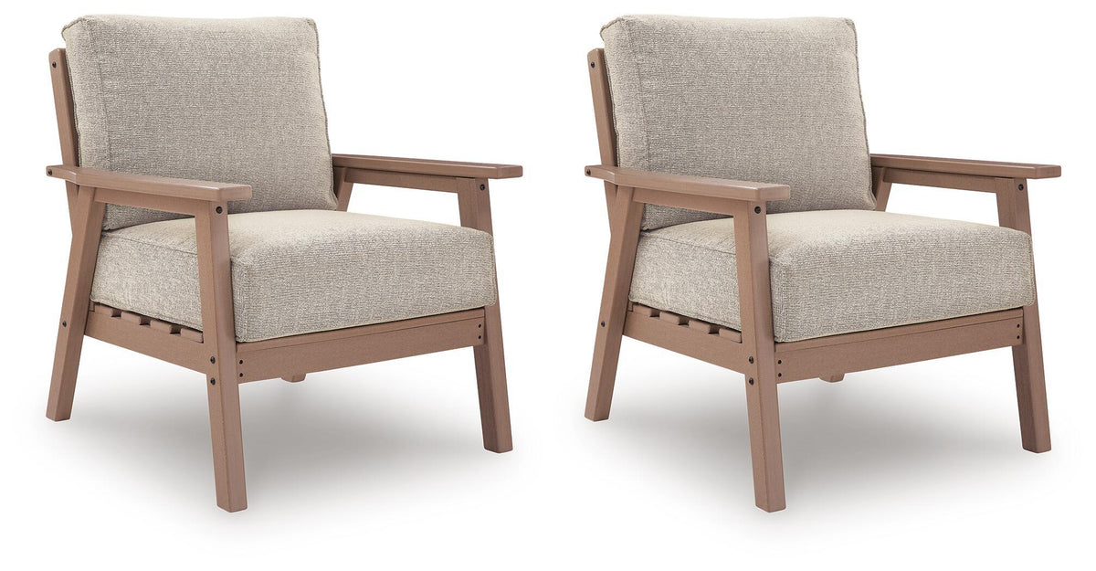 Grover Beach - Lounge Chair With Cushion (Set of 2) - Driftwood