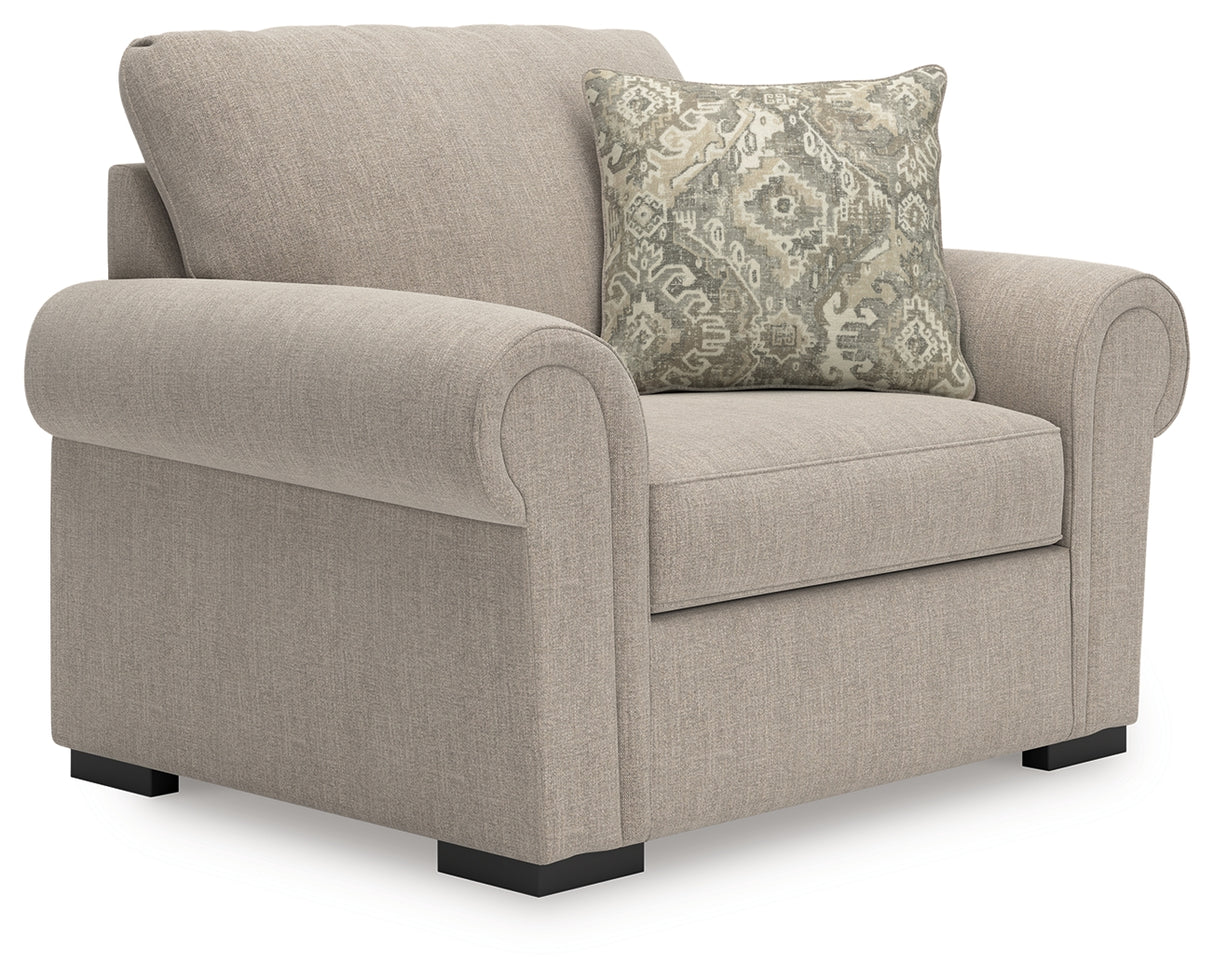 Furniture City Houma - Ashley Furniture - Sararose Living Room - Chair and a Half / Heather - 5710223