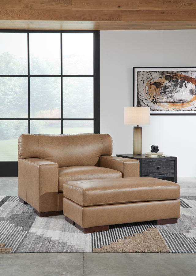 Furniture City Houma - Ashley Furniture - Lombardia Oversized Chair and Ottoman - Oversized Chair and Ottoman - 57302U2