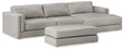 Furniture City Houma - Ashley Furniture - Amiata 2-Piece Sectional with Chaise and Ottoman - 2-Piece Sectional with Chaise and Ottoman - 57404U1
