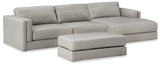 Furniture City Houma - Ashley Furniture - Amiata 2-Piece Sectional with Chaise and Ottoman - 2-Piece Sectional with Chaise and Ottoman - 57404U1