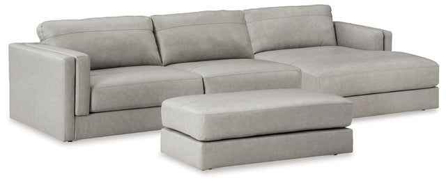 Furniture City Houma - Ashley Furniture - Amiata 2-Piece Sectional with Chaise and Ottoman - 2-Piece Sectional with Chaise and Ottoman - 57404U1