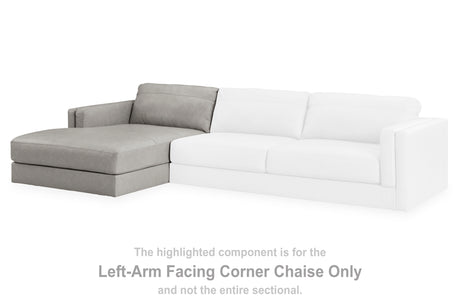 Furniture City Houma - Ashley Furniture - Amiata Left-Arm Facing Corner Chaise - LAF Corner Chaise / Glacier - 5740416