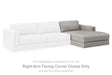 Furniture City Houma - Ashley Furniture - Amiata Right-Arm Facing Corner Chaise - RAF Corner Chaise / Glacier - 5740417