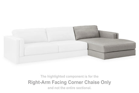 Furniture City Houma - Ashley Furniture - Amiata Right-Arm Facing Corner Chaise - RAF Corner Chaise / Glacier - 5740417