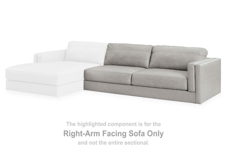 Furniture City Houma - Ashley Furniture - Amiata Right-Arm Facing Sofa - RAF Sofa / Glacier - 5740467