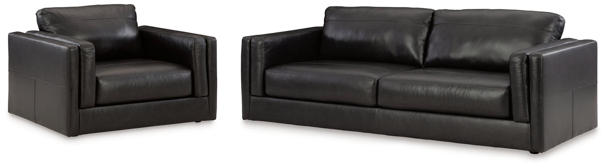Furniture City Houma - Ashley Furniture - Amiata Sofa and Oversized Chair - Sofa and Oversized Chair - 57405U2