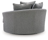 Creston Heights - Oversized Swivel Accent Chair - Smolder