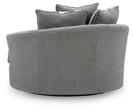 Creston Heights - Oversized Swivel Accent Chair - Smolder