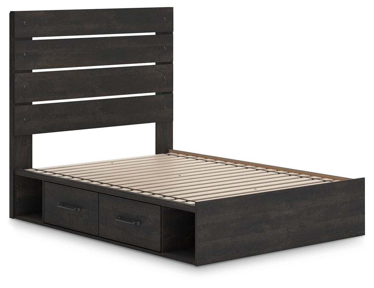 Hollivern - Panel Bed With Storage