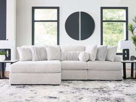 Furniture City Houma - Ashley Furniture - Cuddle Plush 3-Piece Sectional with Chaise - 3-Piece Sectional with Chaise / Arctic - PC59106S7