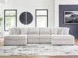 Furniture City Houma - Ashley Furniture - Cuddle Plush 4-Piece Sectional with Chaise - 4-Piece Sectional with Chaise / Arctic - PC59106S4