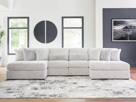Furniture City Houma - Ashley Furniture - Cuddle Plush 4-Piece Sectional with Chaise - 4-Piece Sectional with Chaise / Arctic - PC59106S4