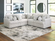 Furniture City Houma - Ashley Furniture - Cuddle Plush 5-Piece Sectional - RAF 5-Piece Sectional / Arctic - PC59106S2